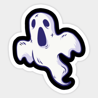 screaming creepy ghost Sticker